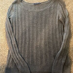 Gray Cable Knit Sweater American Eagle